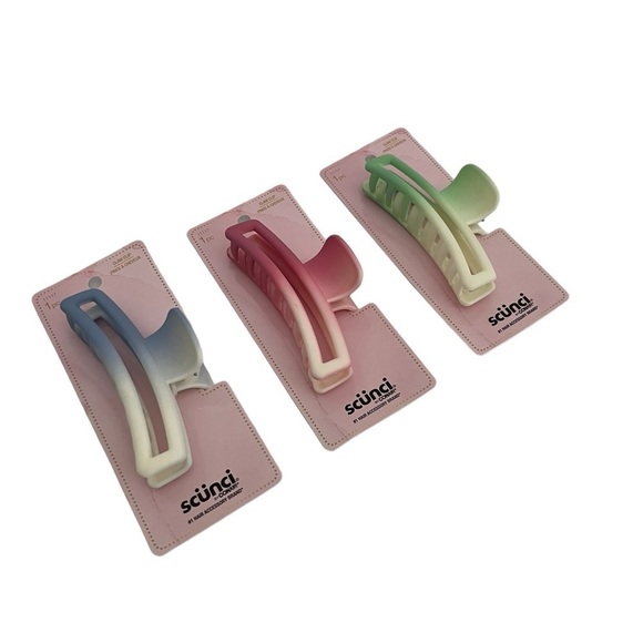 Scunci By Conair Ombre Hair Claw Clip Ponytail Bundle 3 - Picture 2 of 5